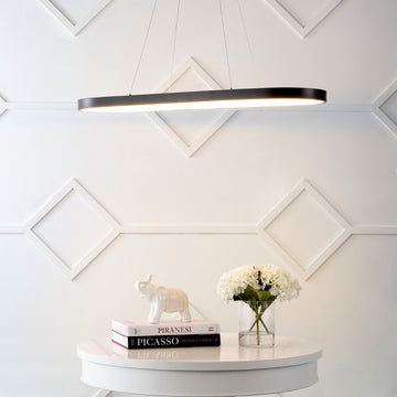 Nolan Modern Contemporary Iron Integrated LED Pendant - JONATHAN Y